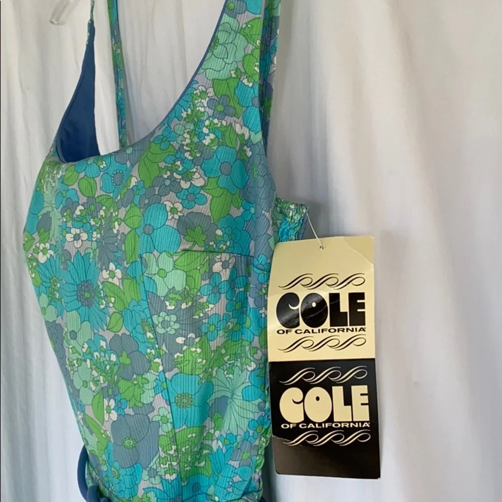 NWT 1960’s Vintage Cole of California Floral Swimsuit